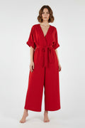 Jumpsuit manica kimono rossa