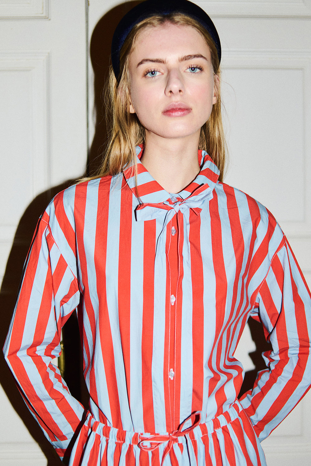 STRIPES BOW NECK SHIRT
Sale price