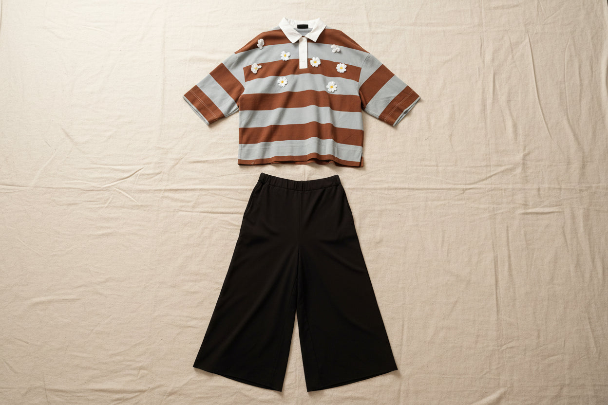 Pantalone coulotte caffé