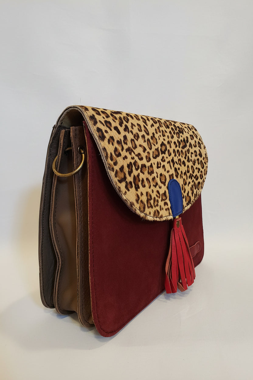 Borsa soruka bordeaux nappina rossa