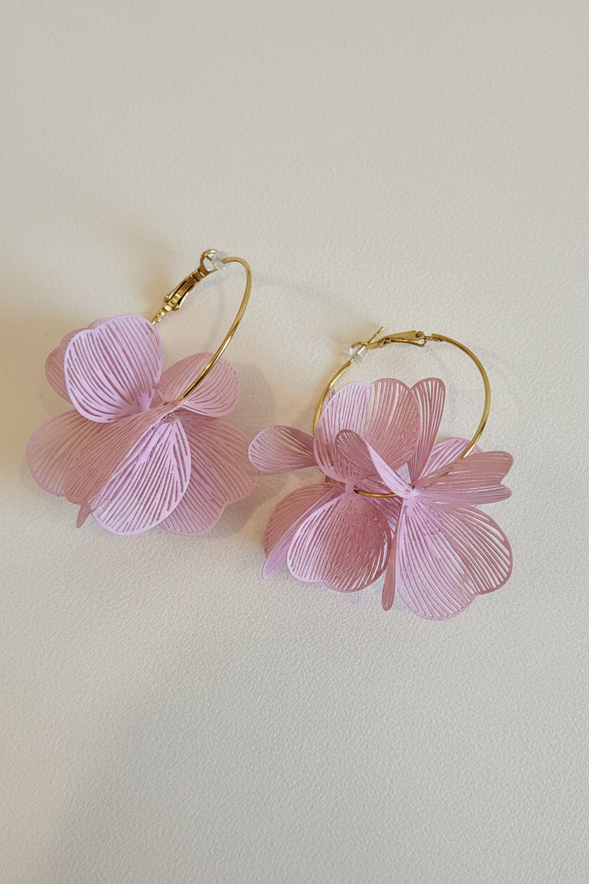 Orecchini " petalosi rosa "