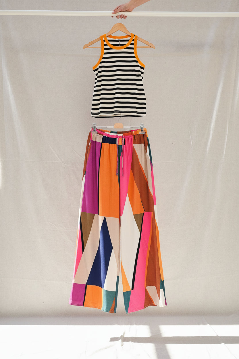 Pantalone in fantasia viscosa