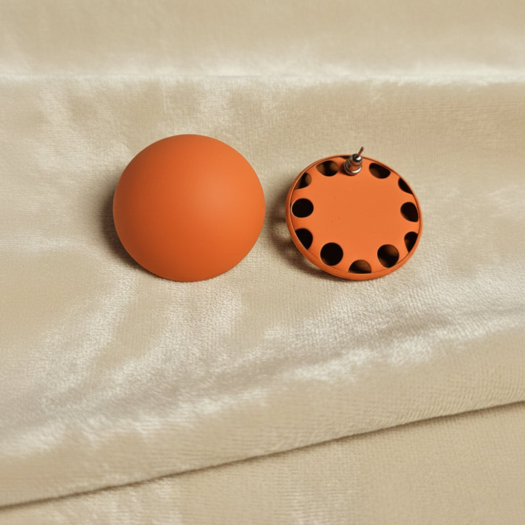 Orecchini semisfera orange