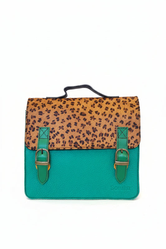 Borsa cartella Leo verde