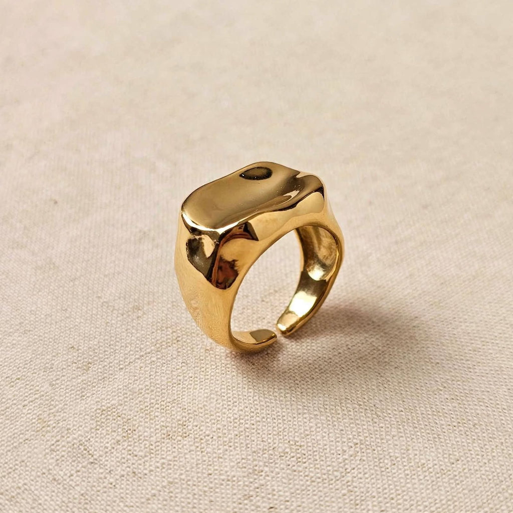 ANELLO BOLD DUNE - Chunky Oro Regolabile