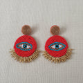 " LIA" earrings  boho rosso