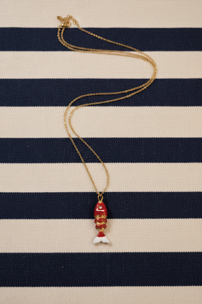 Collana " lino " il rosso