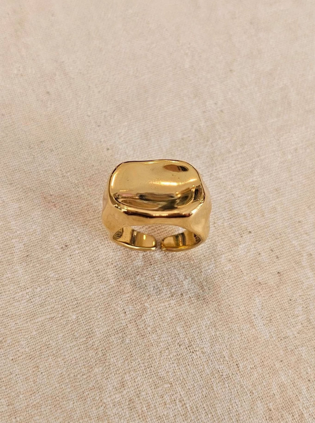ANELLO BOLD DUNE - Chunky Oro Regolabile