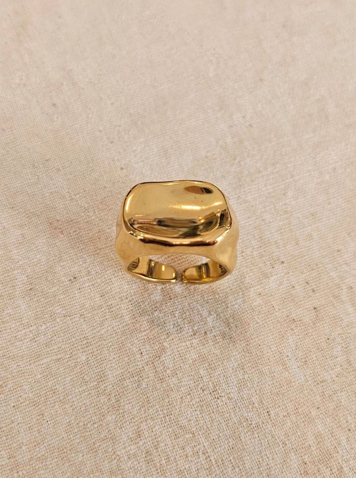 ANELLO BOLD DUNE - Chunky Oro Regolabile