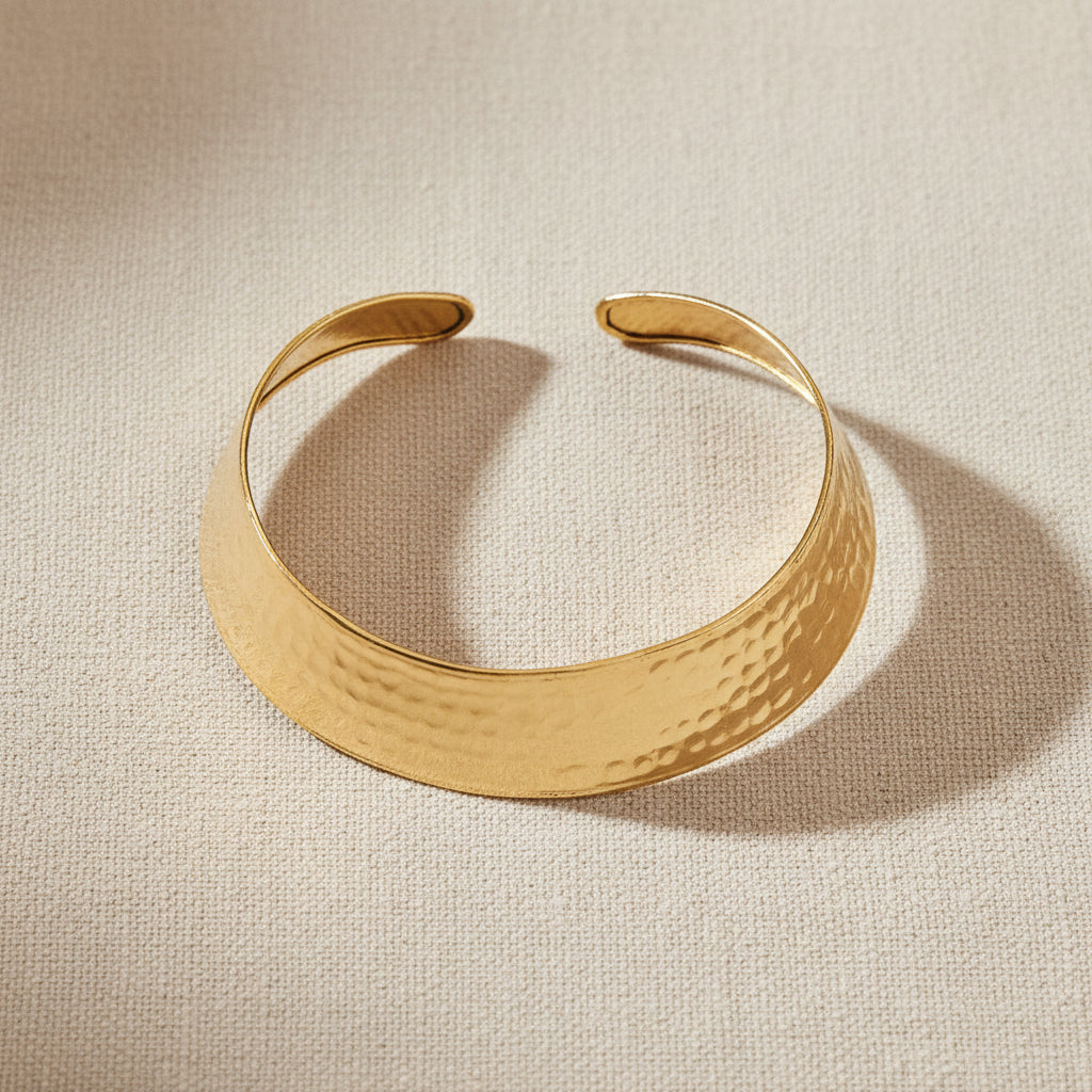Choker Rigido Martellato - Altezza 3,5 cm