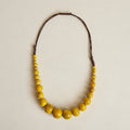 Collana " maia" in ceramica senape