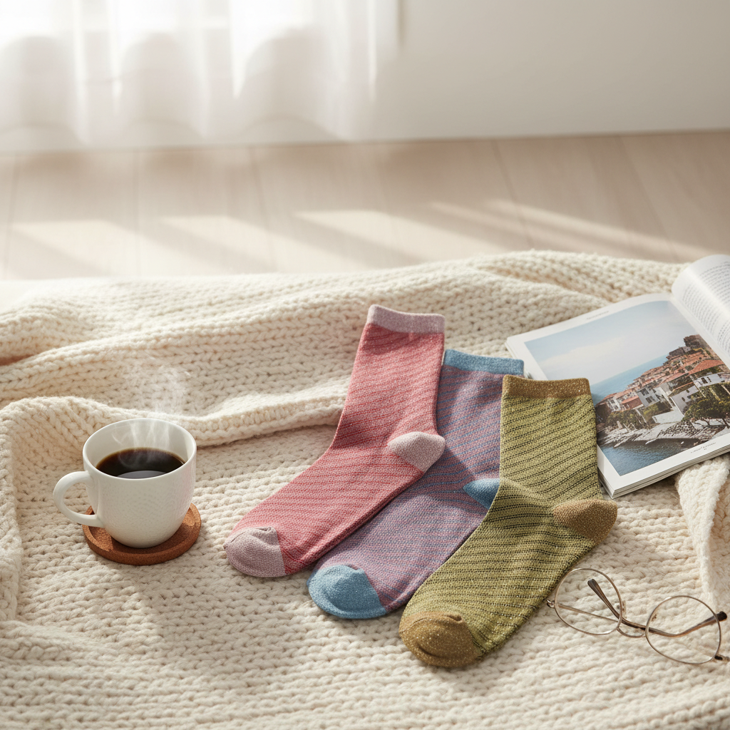 Stripe glitter socks
