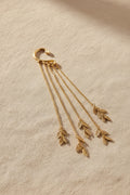 Ear cuff con serpente e foglie