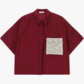 Camicia boxy con taschino brillantino
