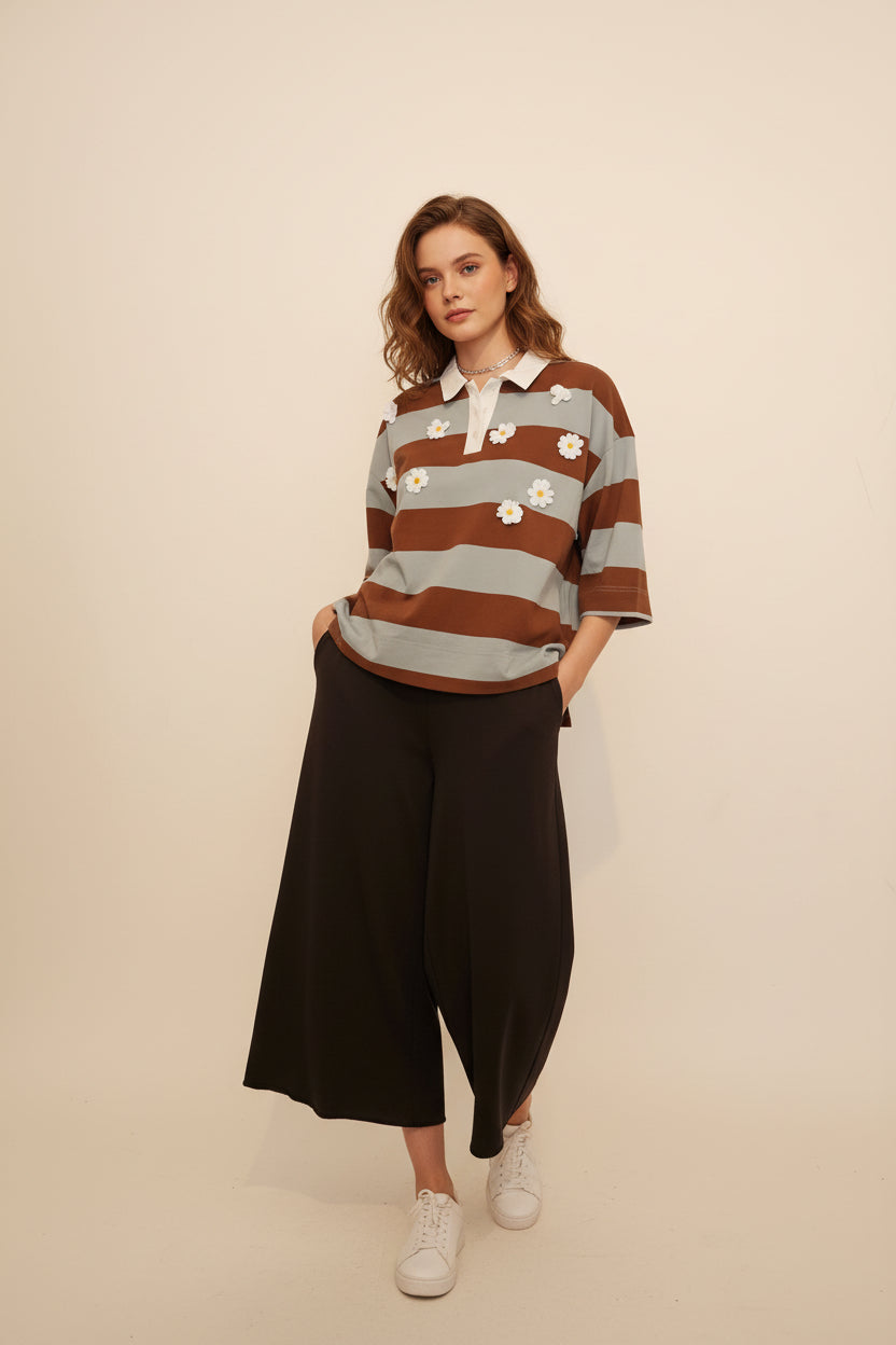 Pantalone coulotte caffé