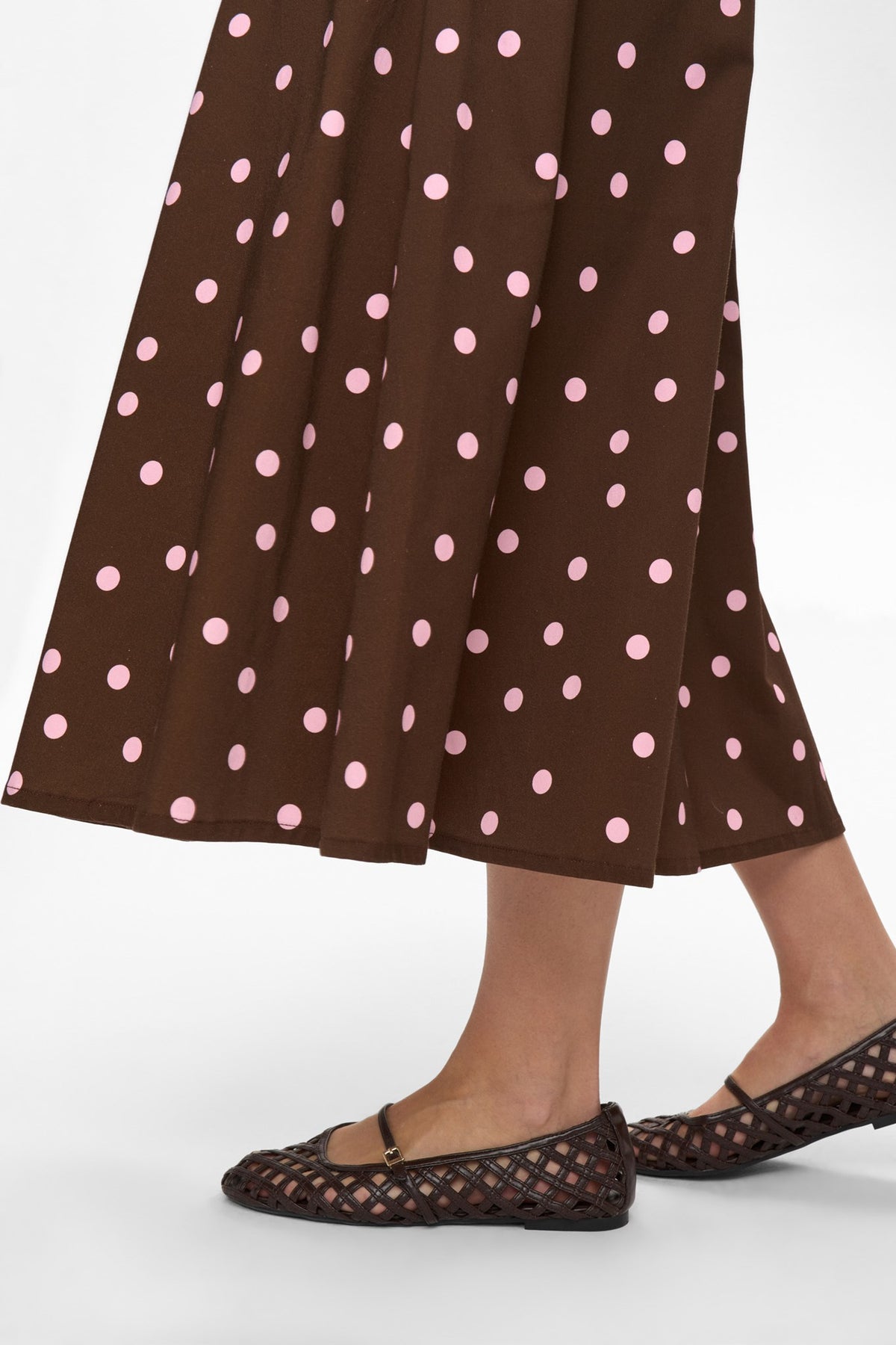 DOT BROWN SKIRT