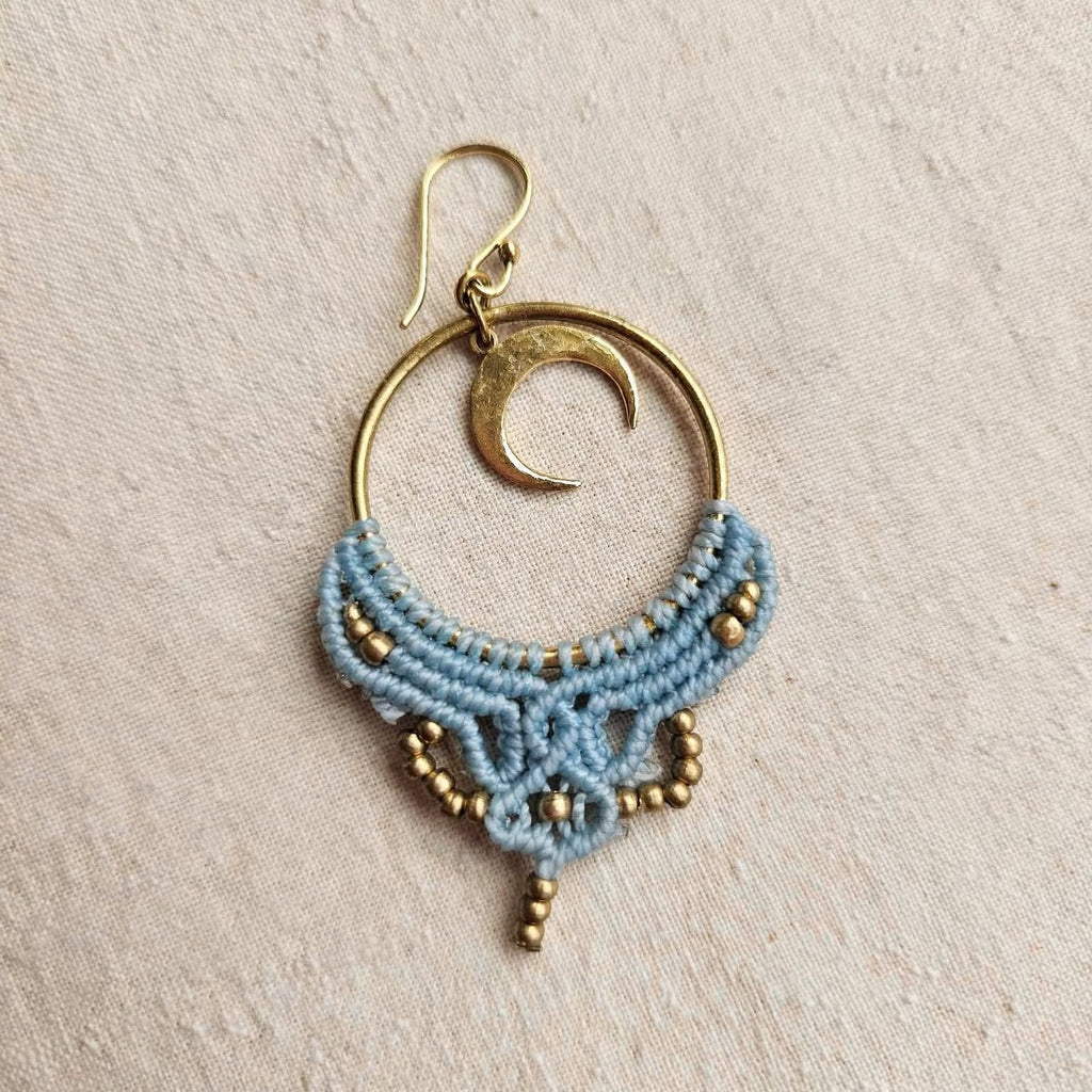 Orecchini CHANDRA LUNA - azzurro polvere 🌛