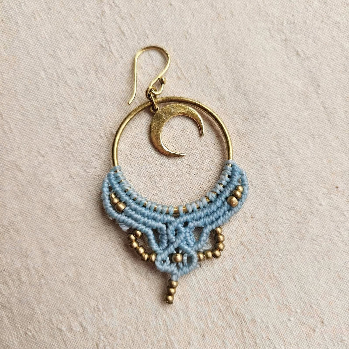 Orecchini CHANDRA LUNA - azzurro polvere 🌛