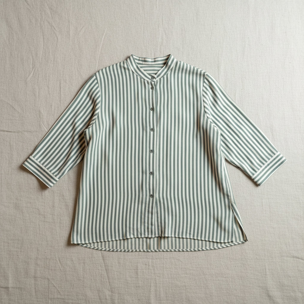 Camicia Dixie righe Bianco/Verde