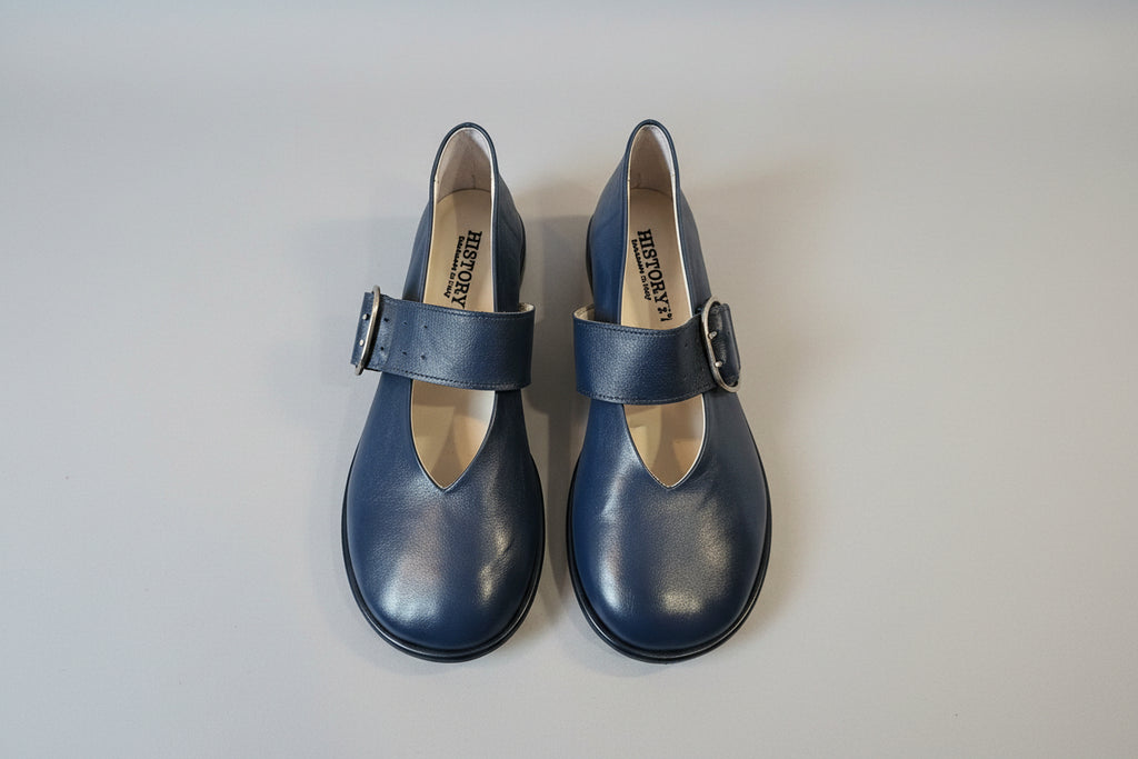 Ballerina  Blu denim con fibia