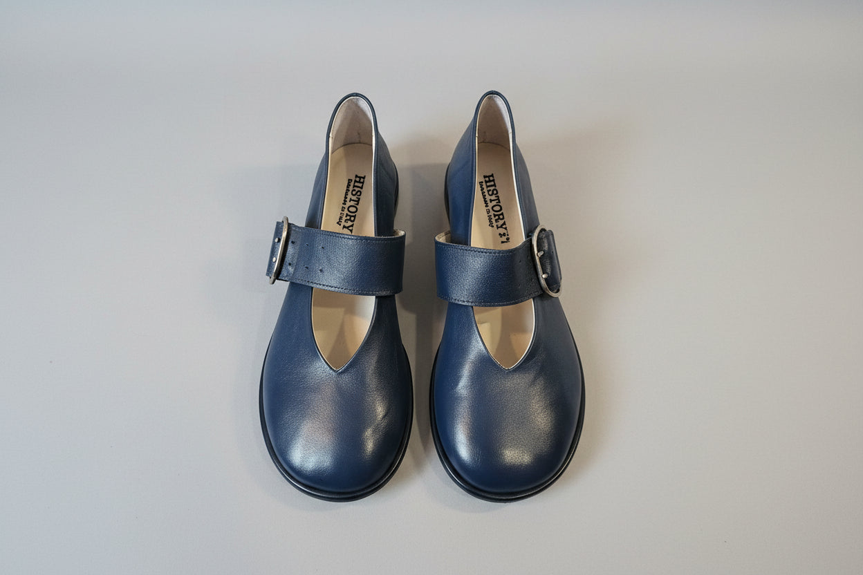 Ballerina  Blu denim con fibia