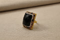 Anello "splendi" pietra nera
