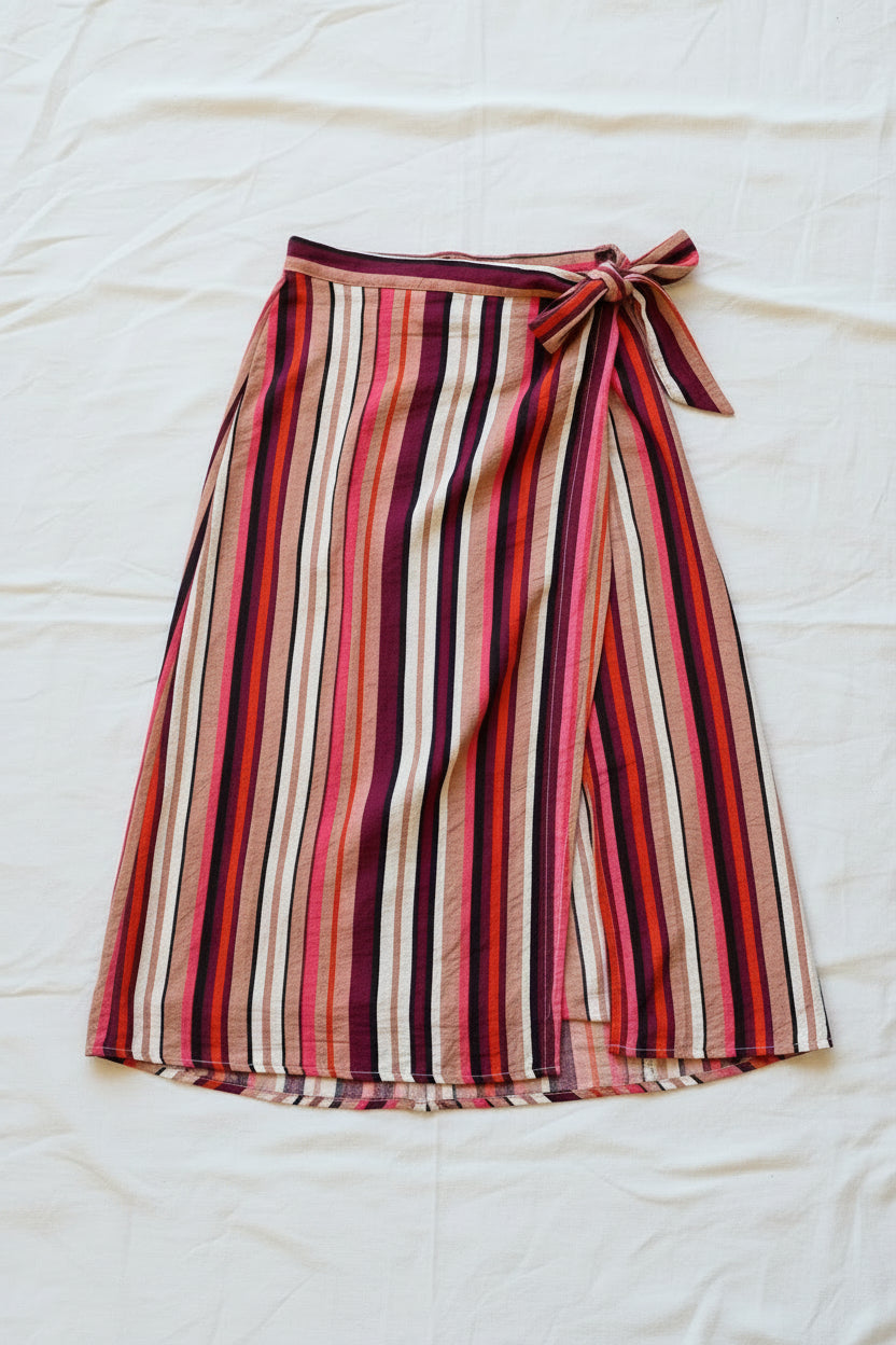 Strawberry stripe skirt