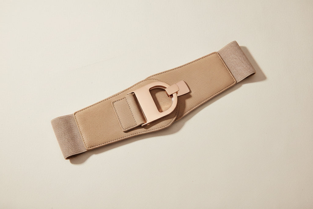 Cintura con elastico nocciola " davinci "