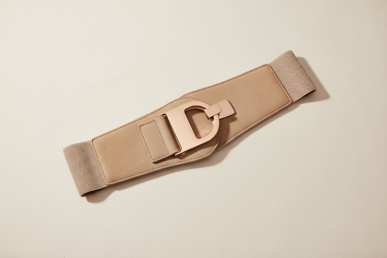 Cintura con elastico nocciola " davinci "