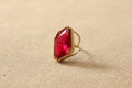 Anello " Nova " pietra rossa