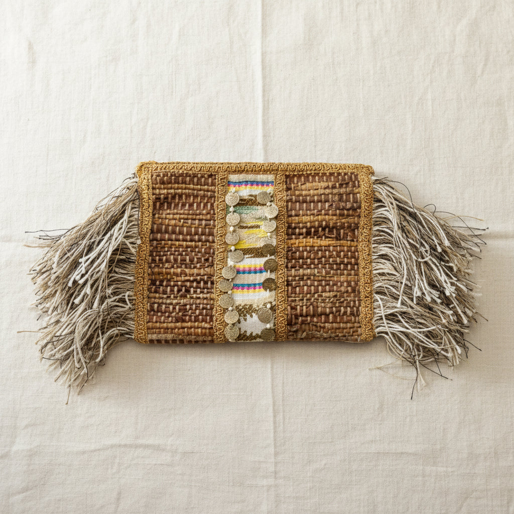 Pochette made in India senape