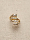 Anello Regolabile Serpentine h. 2 cm - 4 Fasce brillantini