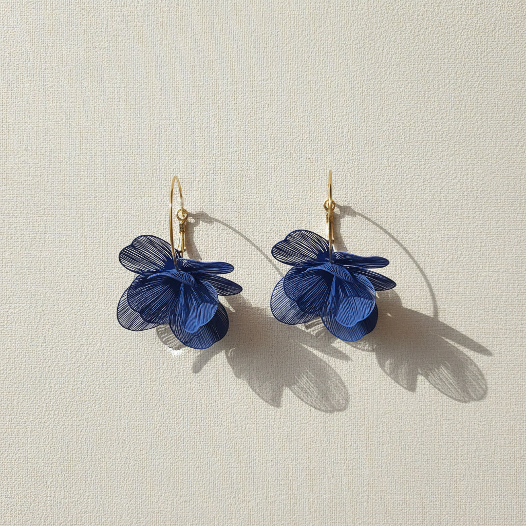 Orecchini " petalosi Blu "
