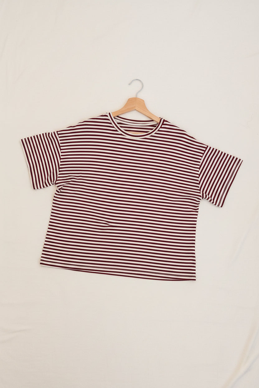 T -shirt scatoletta righe " Marghe"