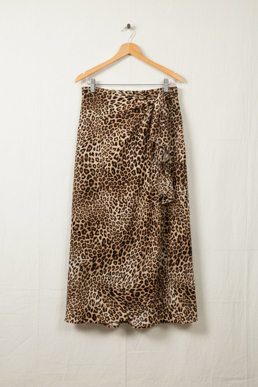 Gonna pareo lunga animalier