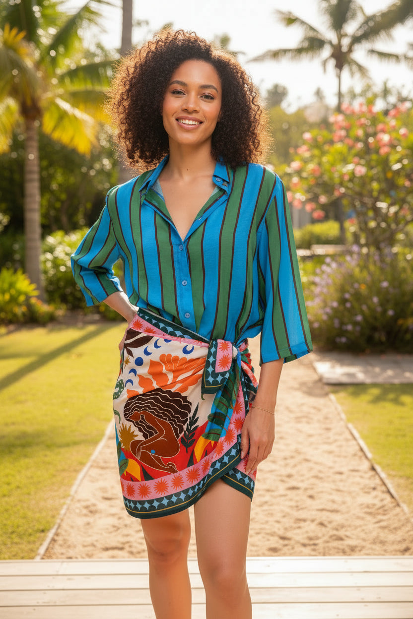 Gonna pareo mini Calypso multicolor