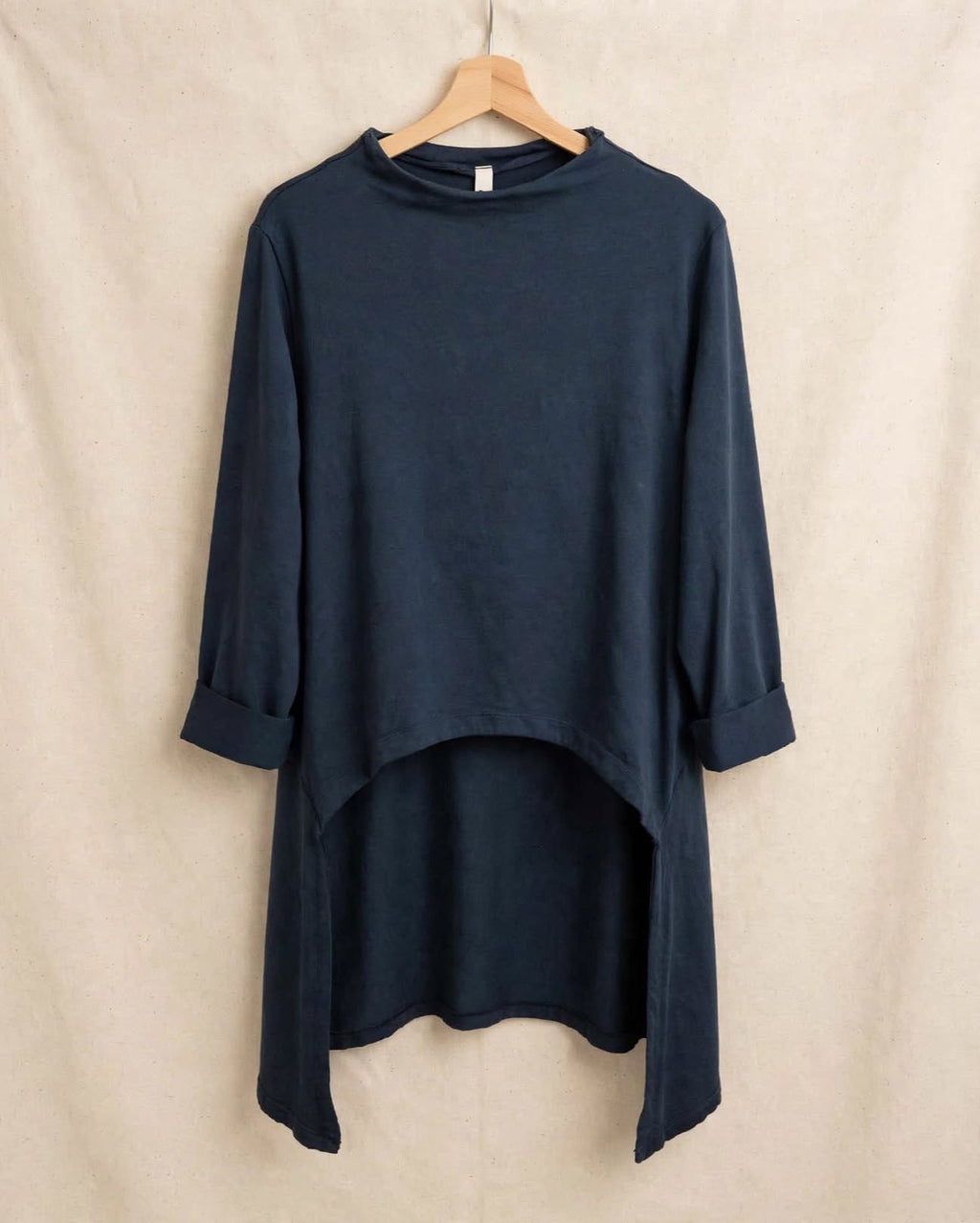 Felpa Asimmetrica High-Low in Cotone Elasticizzato - Vestibilità Ampia |