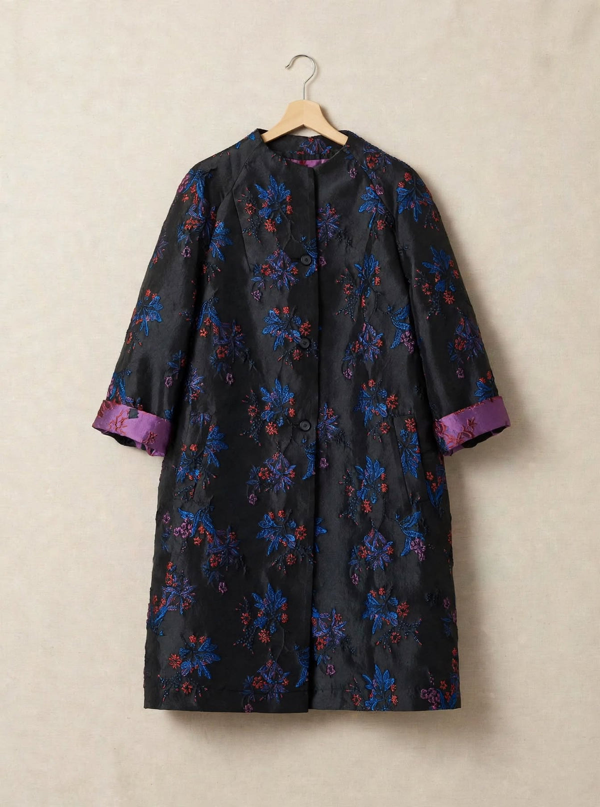 SPOLVERINO KIMONO JACQUARD FLOREALE - Made in italy
