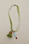 Collana sardina nappina verde bicolor