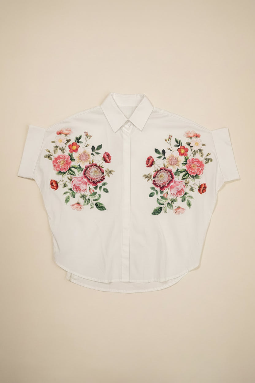 Camicia oversize flowers