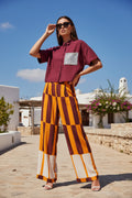 Pantaloni ampi a righe