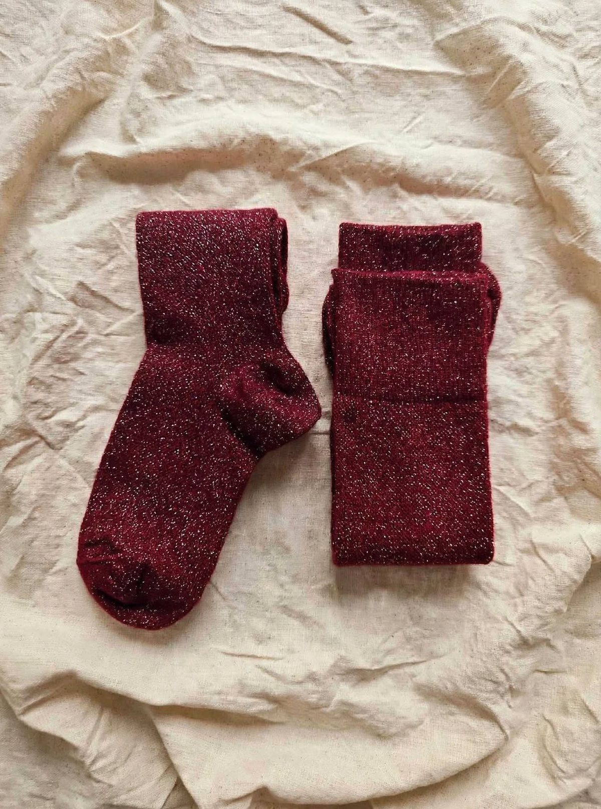Anne Sophie - Chaussettes énergisantes Lévity brillantes - Raisin Rose