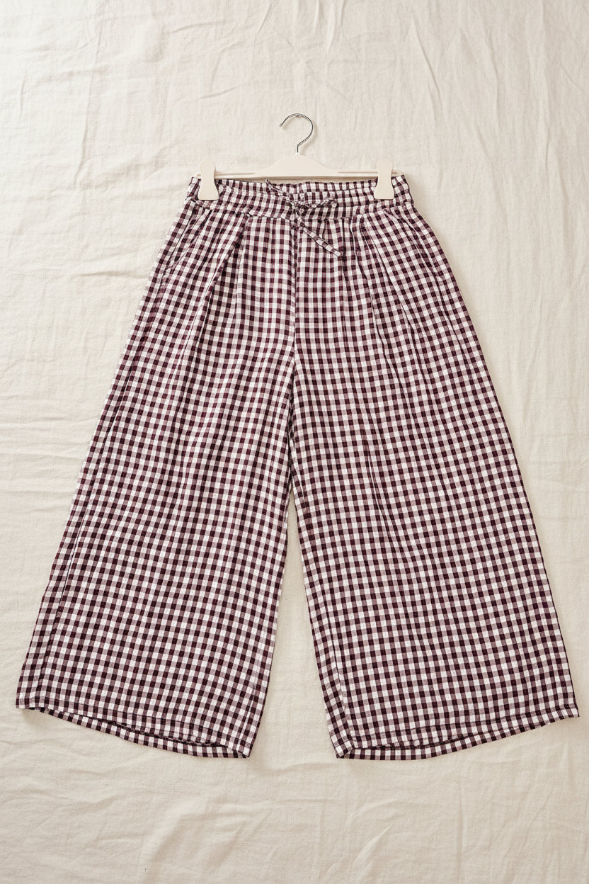 Pantalone check con elastico