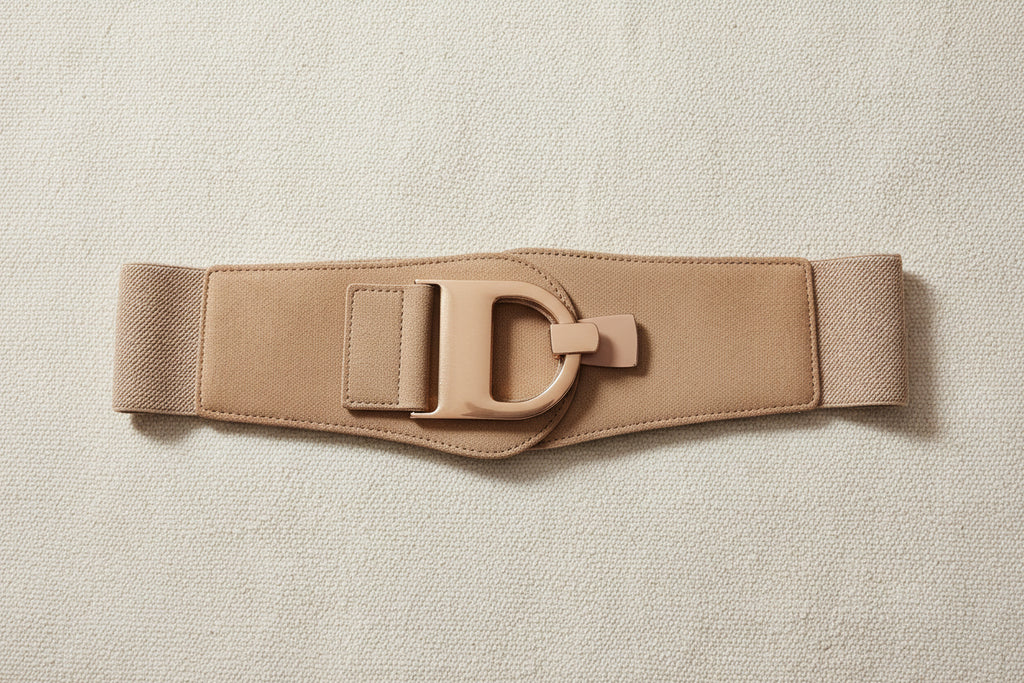 Cintura con elastico nocciola " davinci "