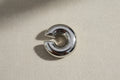 Ear cuff " C" color argento maxi