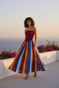 Abito mille righe multicolor