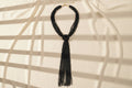 Collana cravattino perline nera
