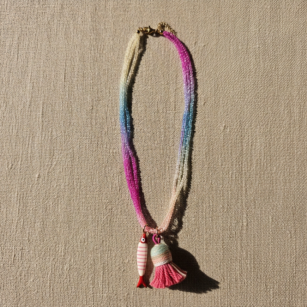 Collana sardina nappina tricolore