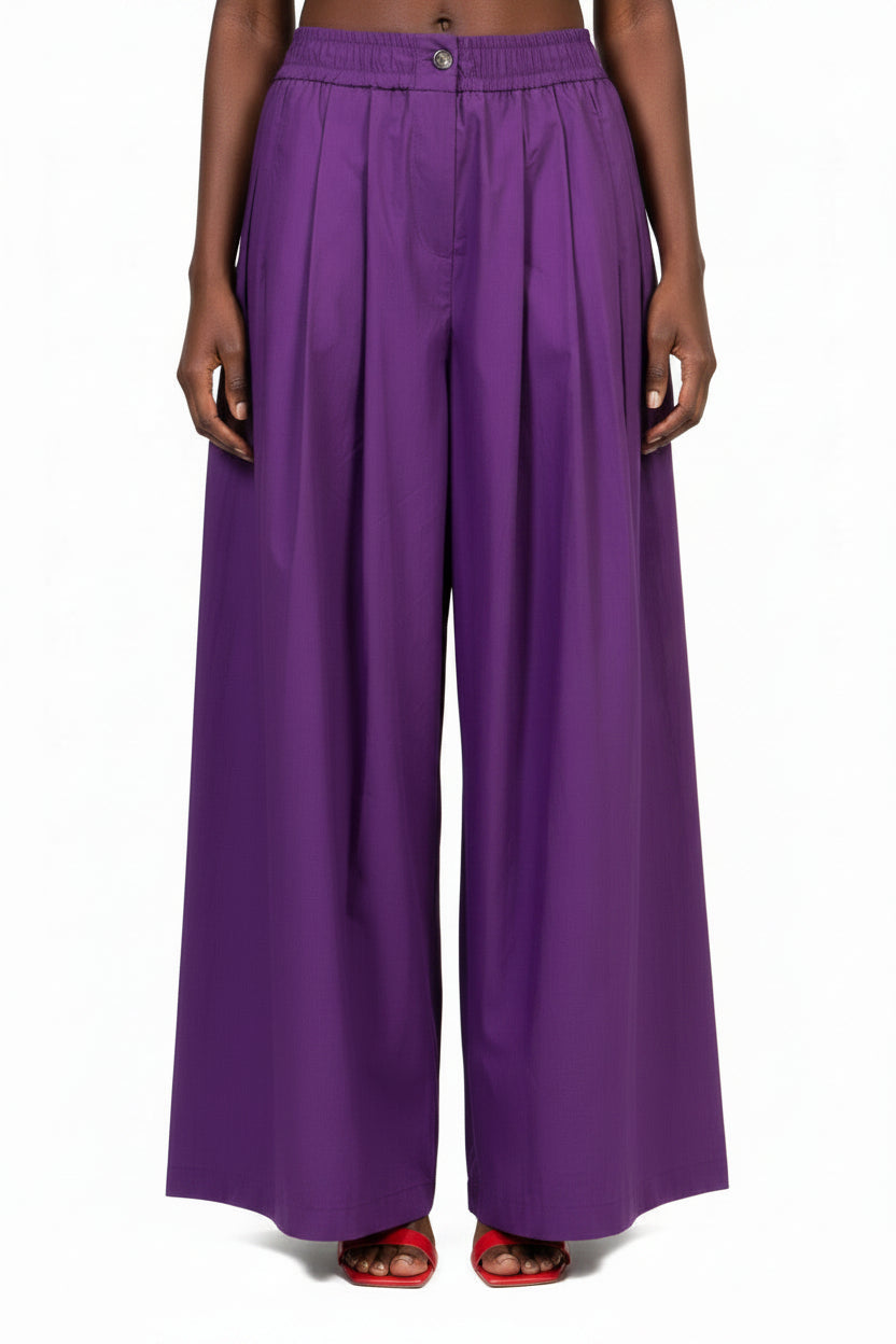 Pantalone palazzo viola