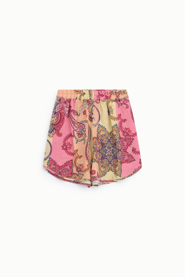 Shorts regular-fit con fantasia paisley stampa vivace